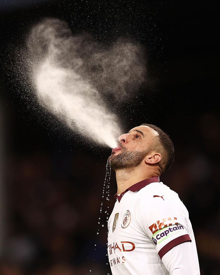 Kyle Walker Spitting Water