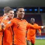 Players in the netherlands team celebrating