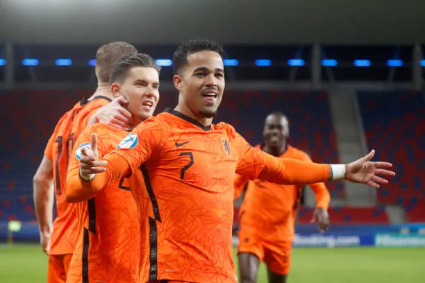 Players in the netherlands team celebrating