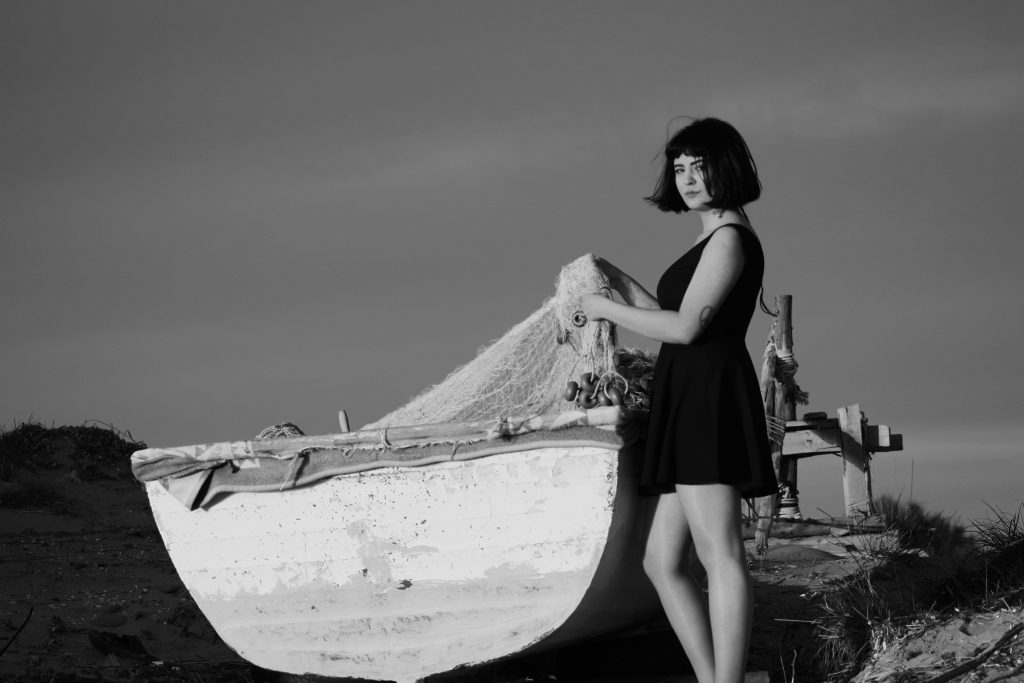 Woman Wearing a Little Black Dress